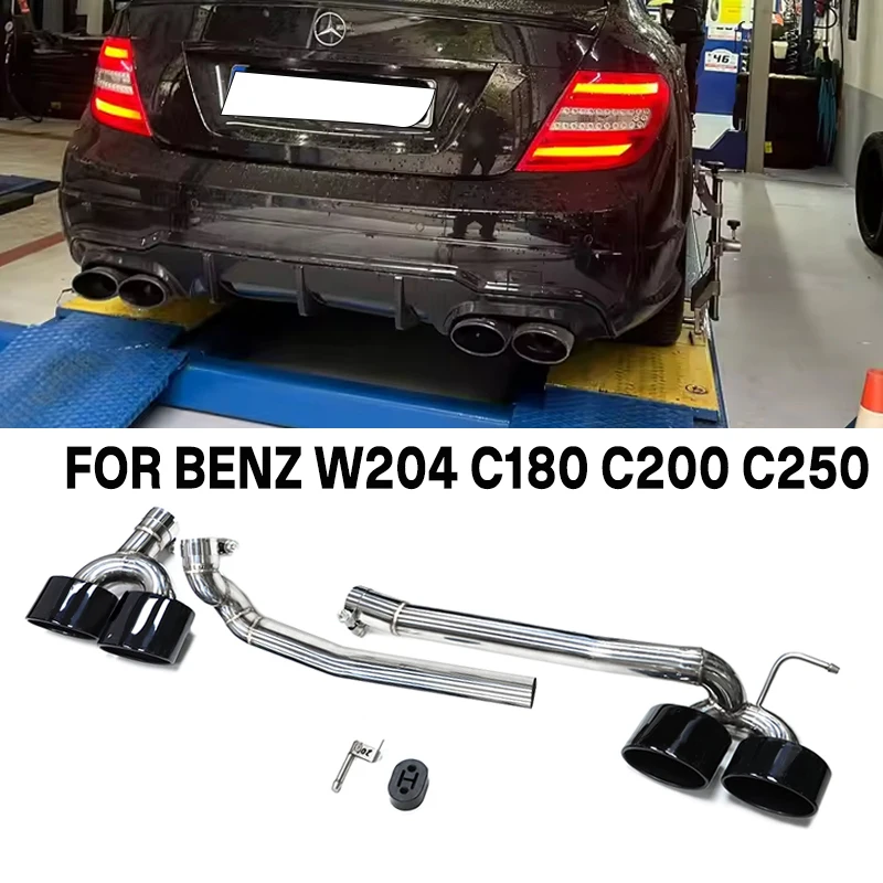 

Автомобильный наконечник выхлопной системы для Benz W204 C200 C180 C260 M Sport 2008-2013 Up C63 Quad Look Выхлопная труба Наконечник глушителя Тюнинг