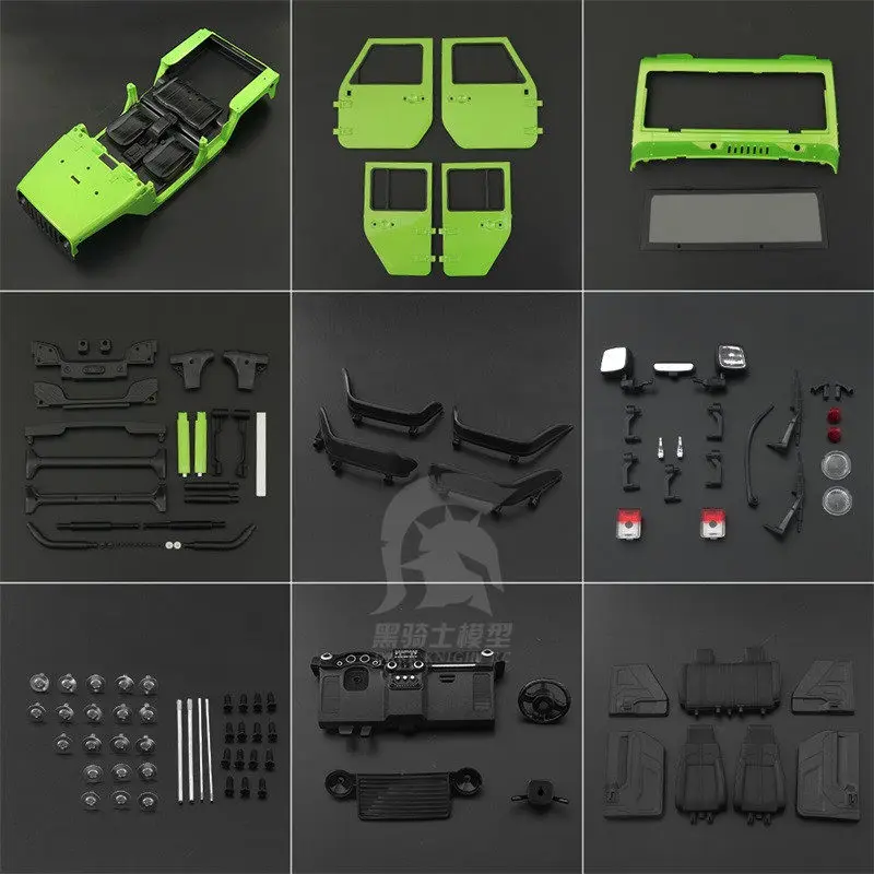 RC Open Body Shell For 1/10 SCX10 90046 Wrangler 313mm Wheelbase High Simulation Lightweight Modified RC Crawler Upgrade Parts