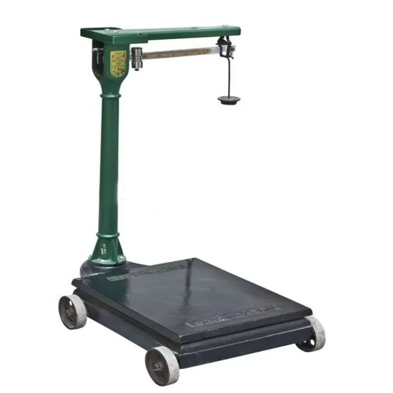 100/200 kg/300 kg/500 kg 4-wheel platform mechanical weighing scale Floor scale Dial shows 500 kg scale