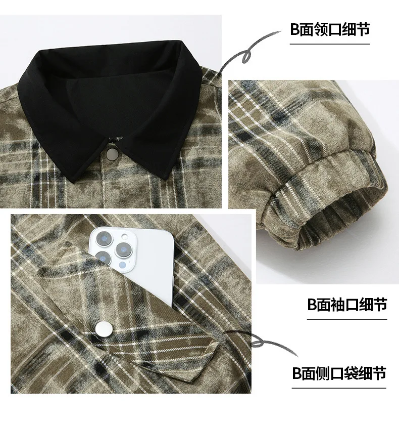 Double-sided, unisex, high-quality, versatile Japanese retro, loose and casual stand-up collar for Spring 2025