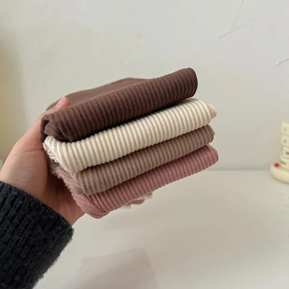 Schmale elastische Strumpfhose für Babys, Herbst, einfarbige Rüschenhose für Kleinkinder, einfache Oberbekleidung für 3 Monate bis 3 Jahre – Detail 7