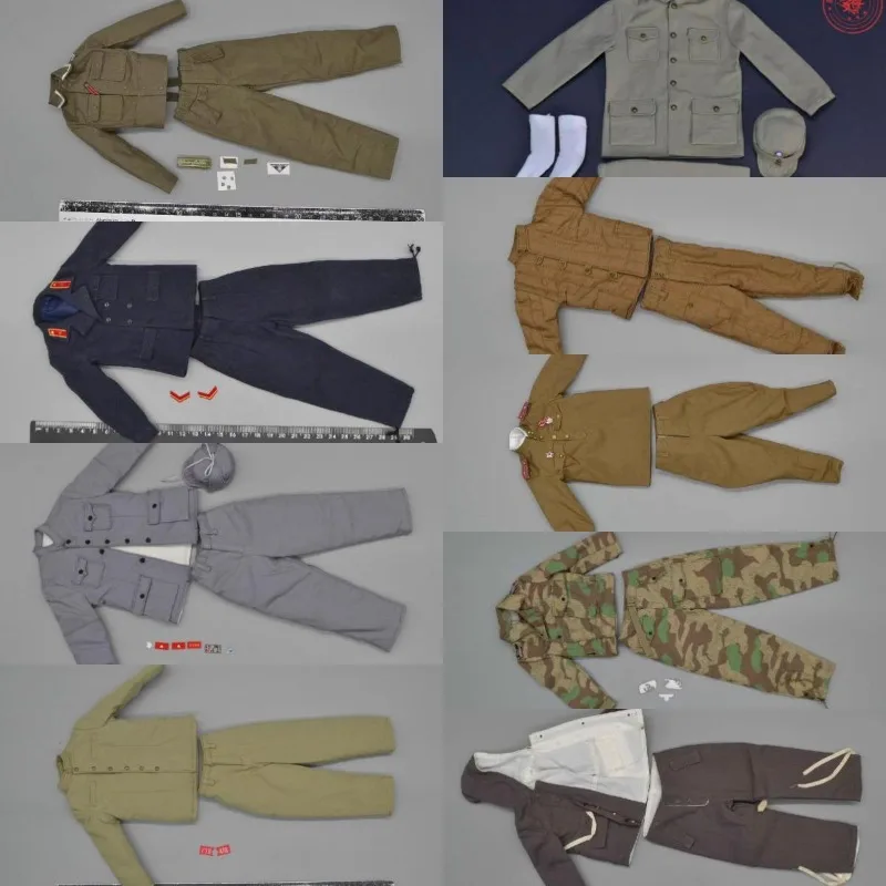 

1/6 Scale World War II Combat Uniform Coat Pants Army Suit Clothes Model for 12'' Male Toys Figures Body Accessory
