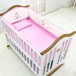 Crib solid wood European baby rocker with roller multi-functional pine plus game bb White bed Wholesale