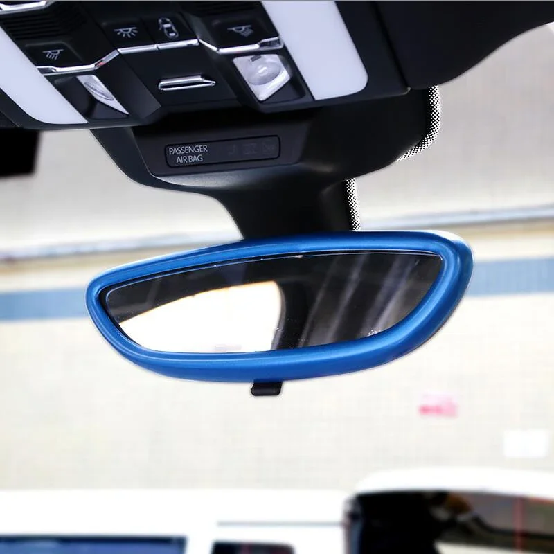 

Car-styling For Porsche Cayenne Macan panamera Interior Rearview Mirror Decorative Frame Cover Trim Auto accessories sticker