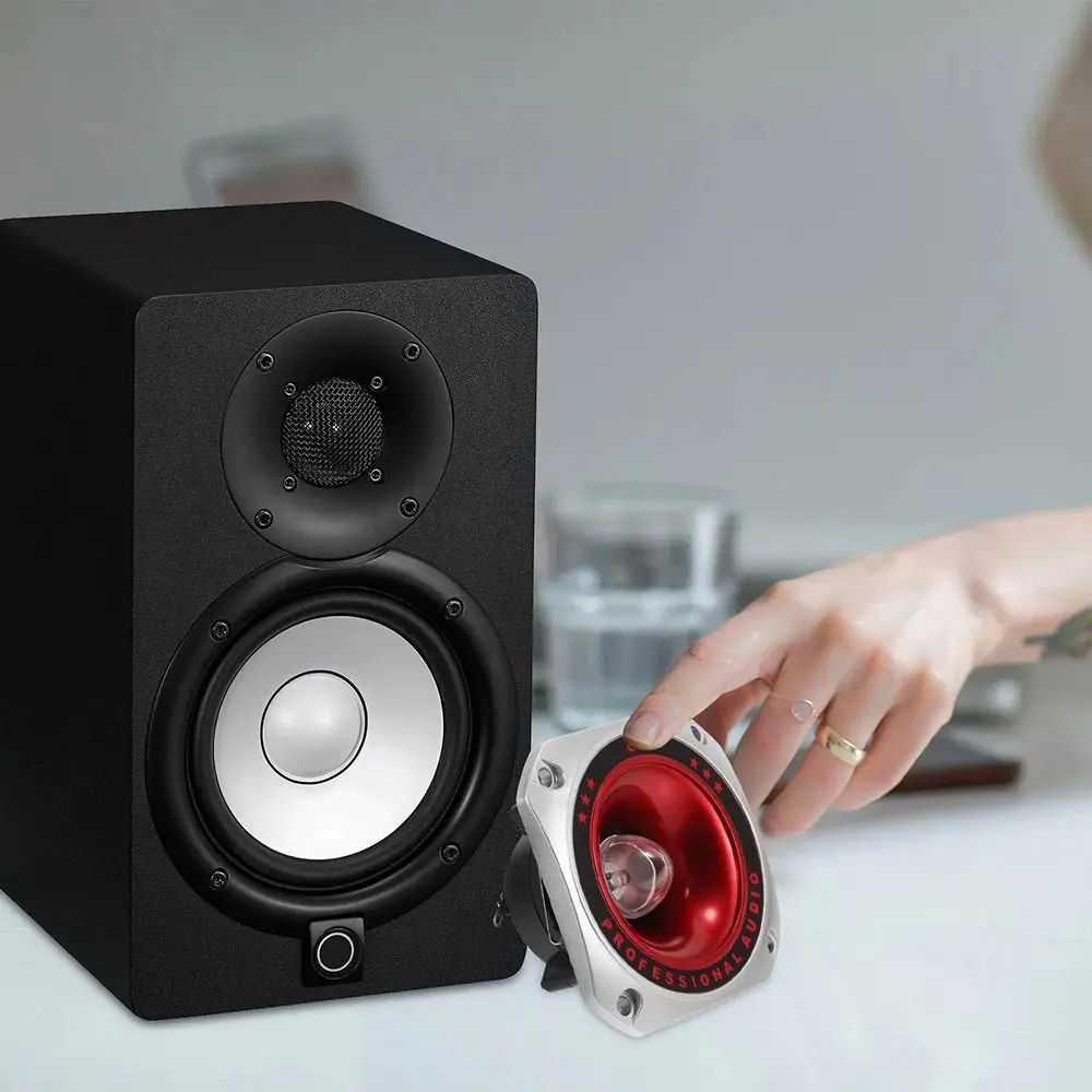 1/2Pcs Durable with Color Light Speaker Tweeter 3