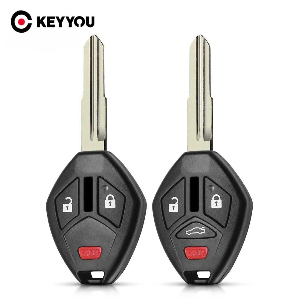 KEYYOU 1 Uds 3/4 botones MIT9/MIT11 hoja de repuesto carcasa de llave a distancia de coche para Mitsubishi Outlander Galant Eclipse Lancer