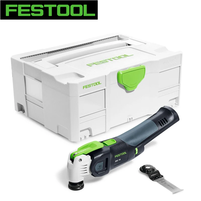 

FESTOOL OSC 18 E-Basic Cordless Swing Saw VECTURO 18V Oscillatory Cutting Power Machine 19500OPM With Toolbox 577948 Bare Tool