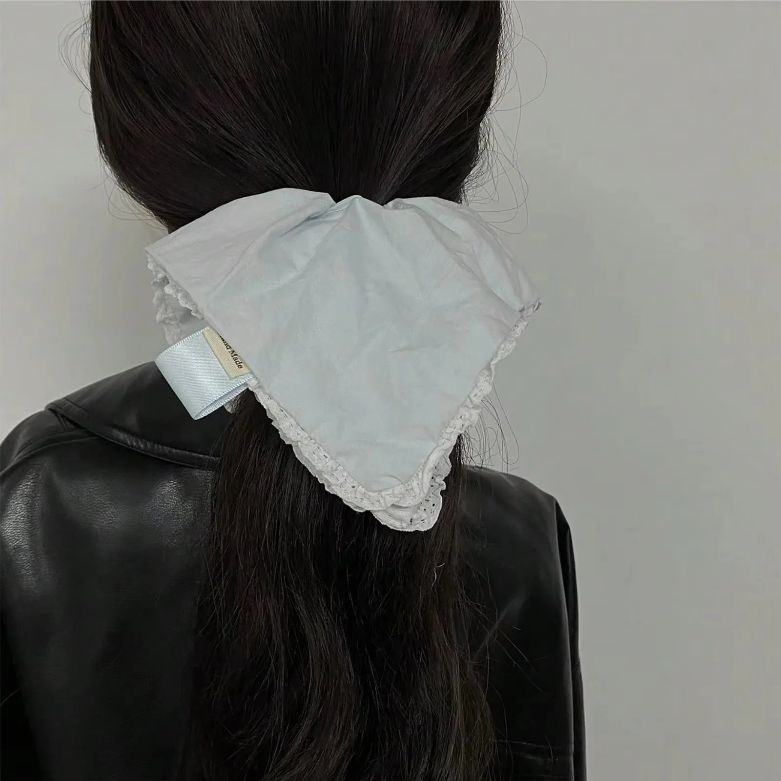 1 Stück elegantes, weiches, hellblaues Haarband für Damen, im koreanischen Minimalismus-Stil, vielseitig einsetzbar, modisch und süß, als Haarband oder Schal, für den täglichen Gebrauch. – Detail 5