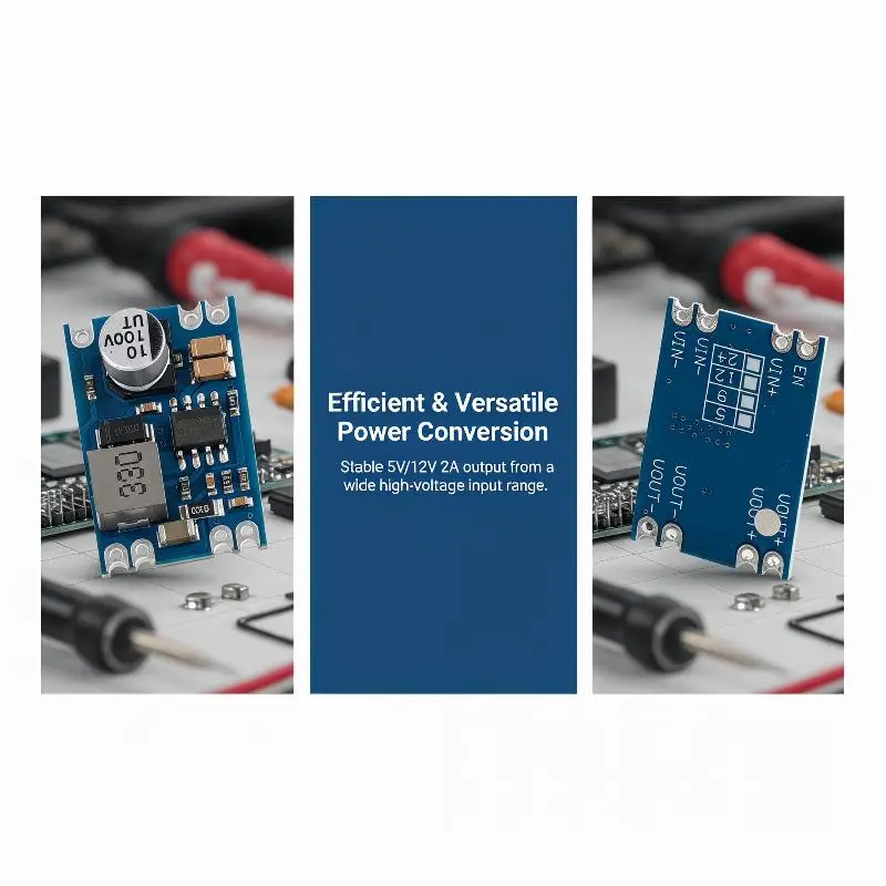 1Pcs 6V-100V To 5V/9V/12V/24V Step-down Fixed Output High-Current Power Module 2A DC-DC Step-down Power Supply Module