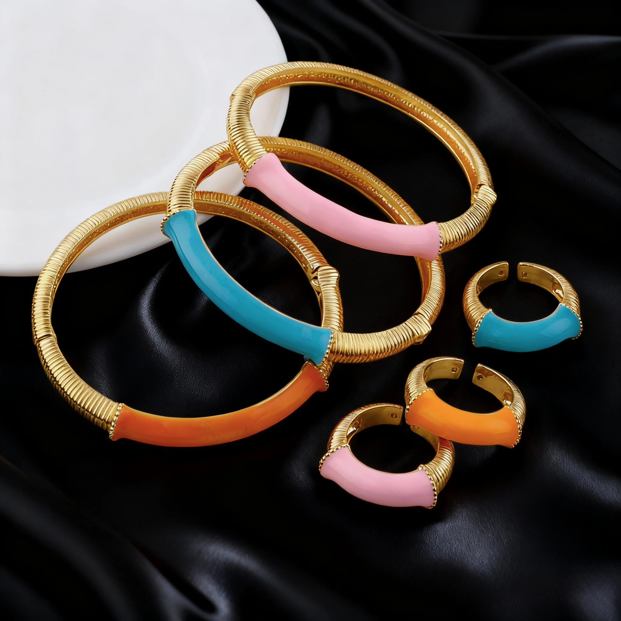 YM Bracelet manchette en Tube de bambou Vintage, Bracelet élastique perlé en résine acrylique pour femmes, ensembles de bijoux à la mode, accessoire cadeau