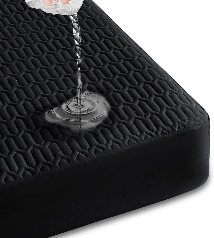 

Waterproof Mattress Protector King Size, Mattress Pad Co er with Deep Pocket Fitted Up to 6"-18" Depth, Noiseless Soft Breathabl