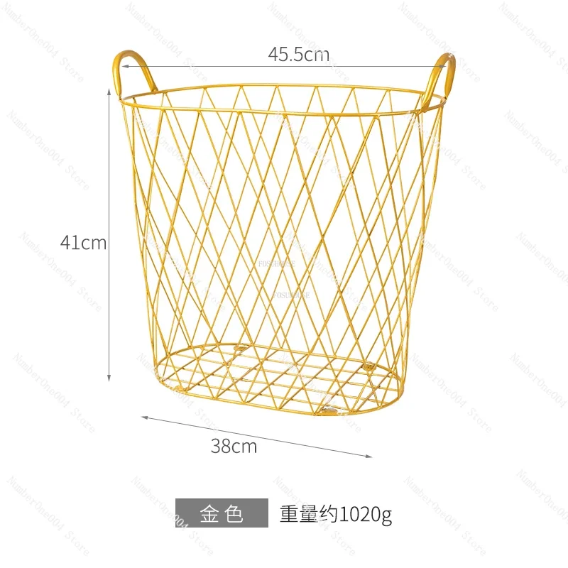 Applicable to Home Laundry Baskets Bedroom Iron Dirty Clothes Basket With Wheels Dirty Clothes Storage Basket With Handles