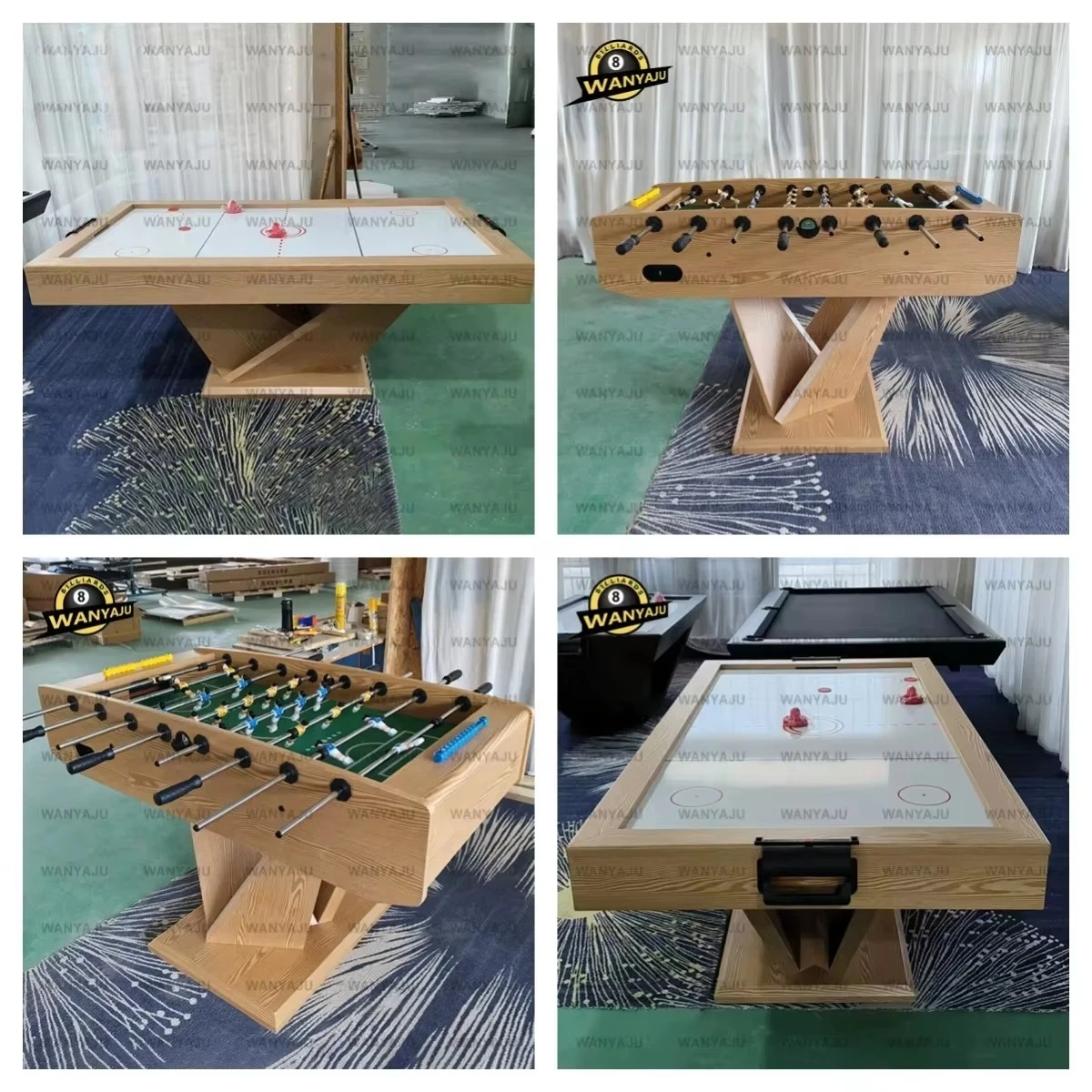 Solid Wood Customize 7 Ft Industrial Design Air Hockey Table