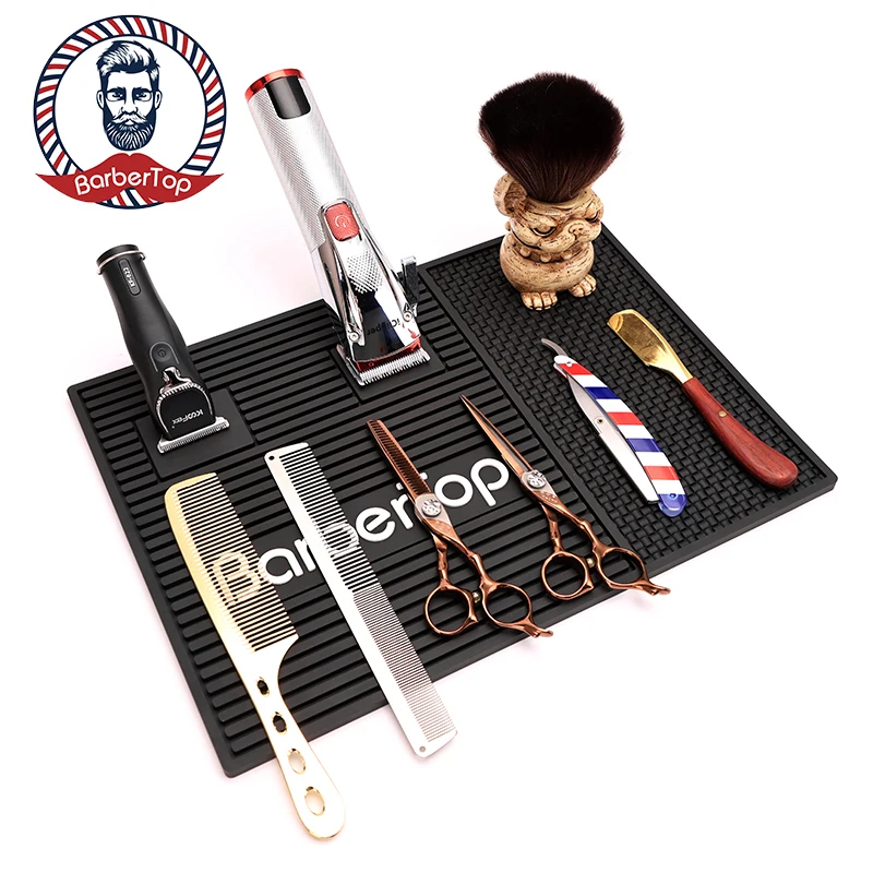 

Hairdresser Anti-Skid Magnetic Silicone Pad Tools Clippers Display Pad Barbershop Accessories Scissors Comb Barber