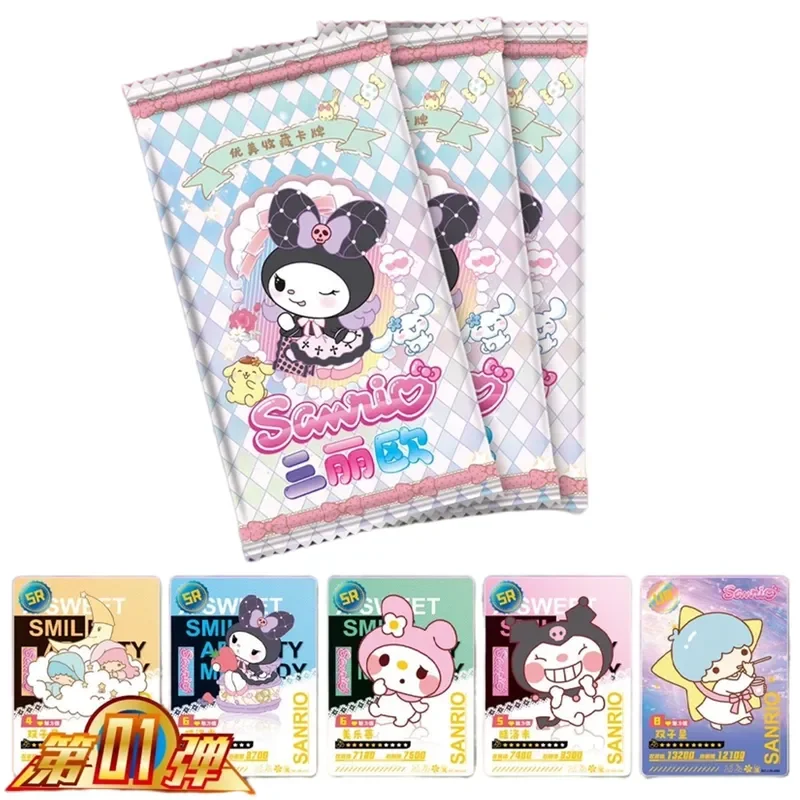 Sanrio Kuromi Cards My Melody Trading Card Game Hello Kitty Booster Box Cartoon Cute Collection Toy Christmas Gift