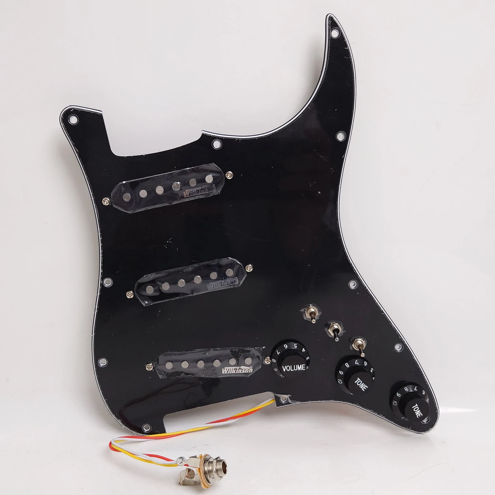 

Guitar Prewired Loaded Pickguard with SSS Coil Splitting Single Coil Pickups Set for ST Electric Guitars Replacement Parts