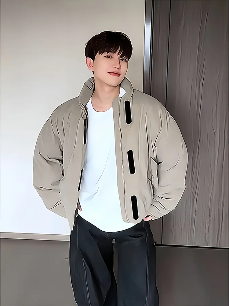 

Мужская зимняя куртка Cleanfit из хлопка и замши, утепленная, в американском ретро-стиле, с воротником-стойкой, укороченная, на молнии