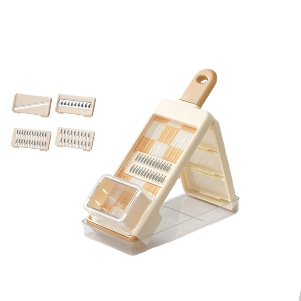 

Multifunctional Vegetable Fruit Slicer Washable Julienne Shredder Food Grater Manual Operation Safe Design Potato Chopper