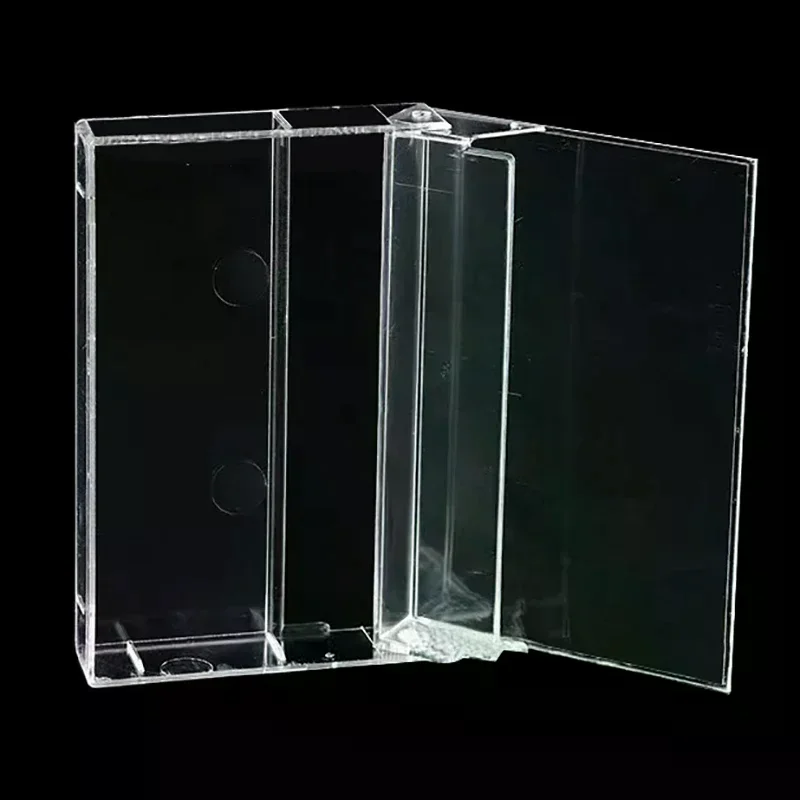 1Pc Cassette Tape Transparent Storage Box Audio Magnetic Recording Blank Tape Case Dustproof Box