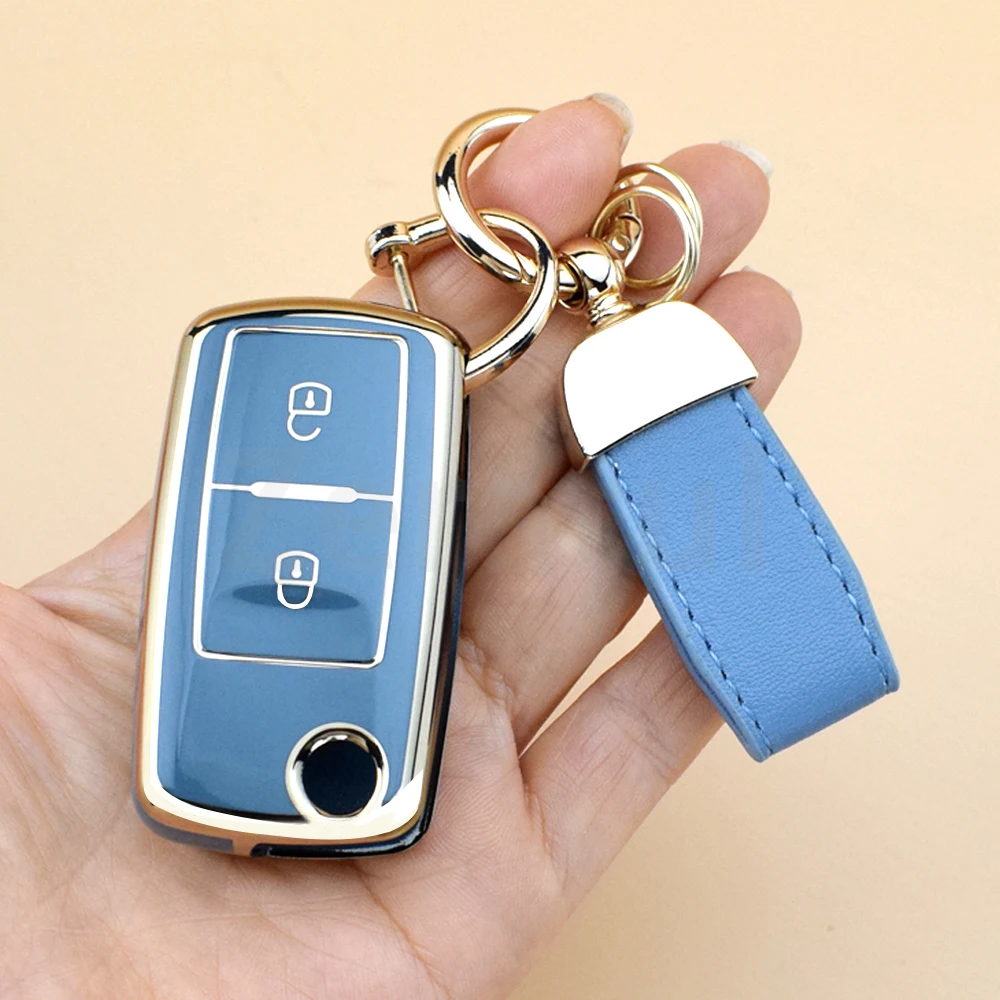 شل لشركة فولكس فاجن فولكس فاجن بولو تيجوان باسات B5 B6 B7 جولف 4 5 6 MK6 جيتا لافيدا لسكودا اوكتافيا السيارات تيجوان حافظة مفاتيح السيارة #6