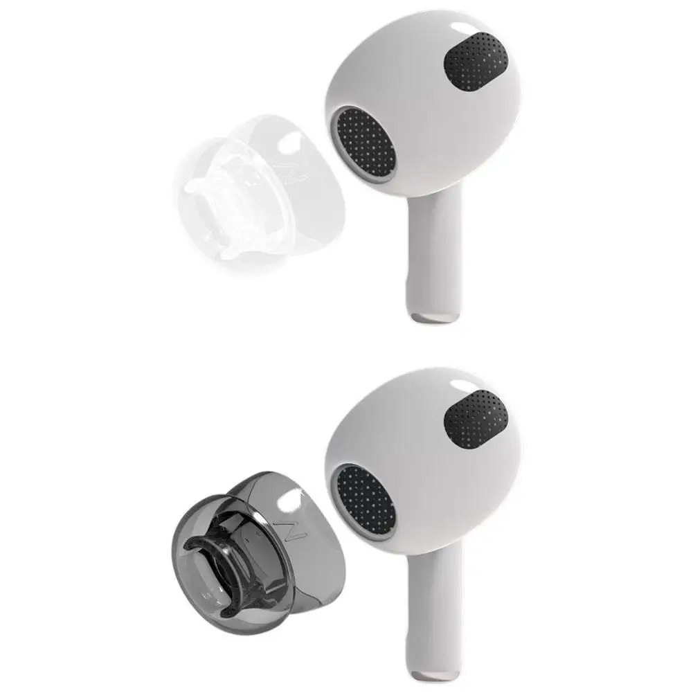 AirPods 4용 교체용 이어 팁 2개 Airpods 4세대 S/M/L 1쌍 블랙/클리어용 소음 감소 소프트 TPE 이어팁