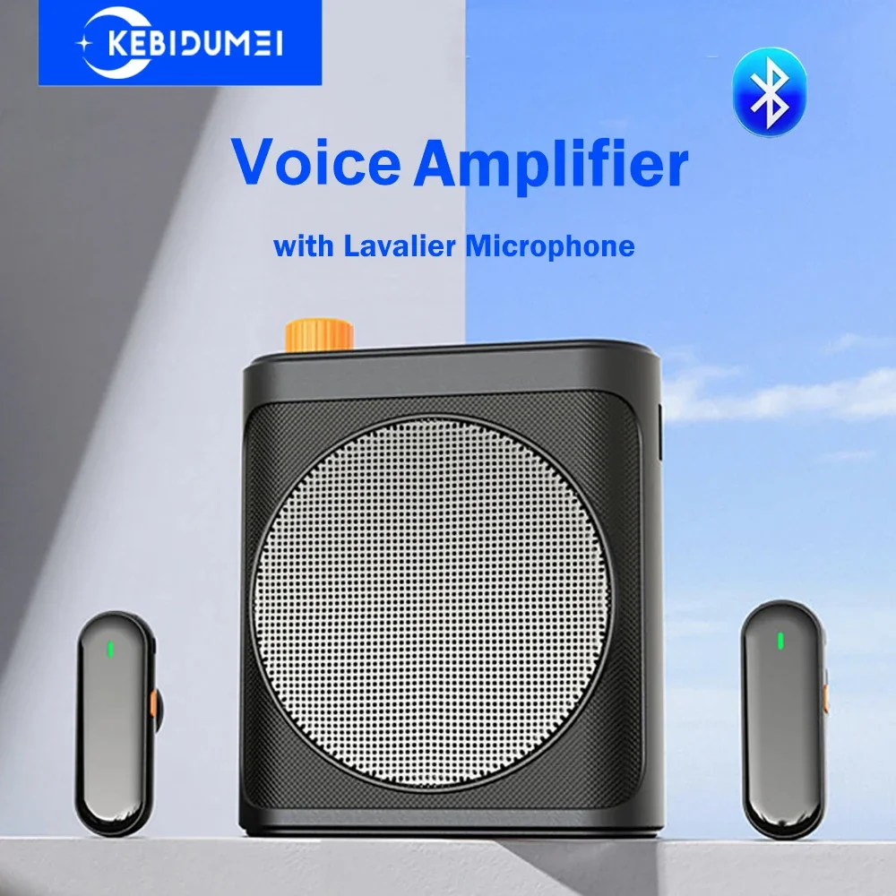 مكبر صوت محمول مع ميكروفون Lavalier ومكبر صوت لاسلكي للمعلمين والمسنين وأدلة جولة المدربين Portable Voice Megaphone with Lavalier Microphone Audio Amplifier Wireless Speaker #1