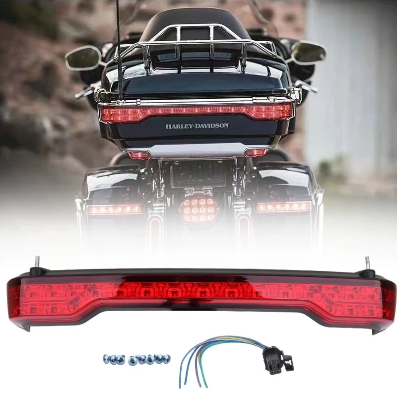 

Motorcycle Rear Tour-Pak King Tour Pack LED Brake/Turn/Tail Lamp Light Kit For Har-ley Touring Electra Glide Ultra Classic 14-20