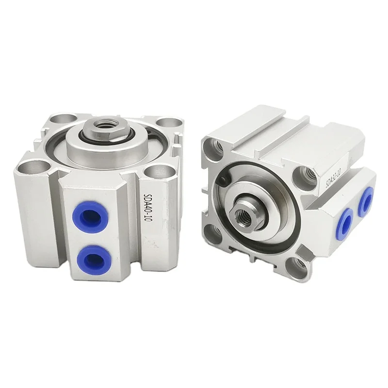 Air Thin SDA Series Pneumatic Compact Airtac Type 16 20 25 32 40 50 63 mm Bore to 5 10 15 20 25 30 35 40 45 50 mm Stroke Cylinde