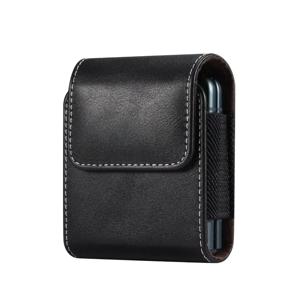 

Pu Phone Pouch Waist Bag For Samsung Galaxy Z Flip 5 4 3 OPPO Find N3 N2 Flip Motorola Razr 40 Ultra 5G Belt Clip Holster Cover