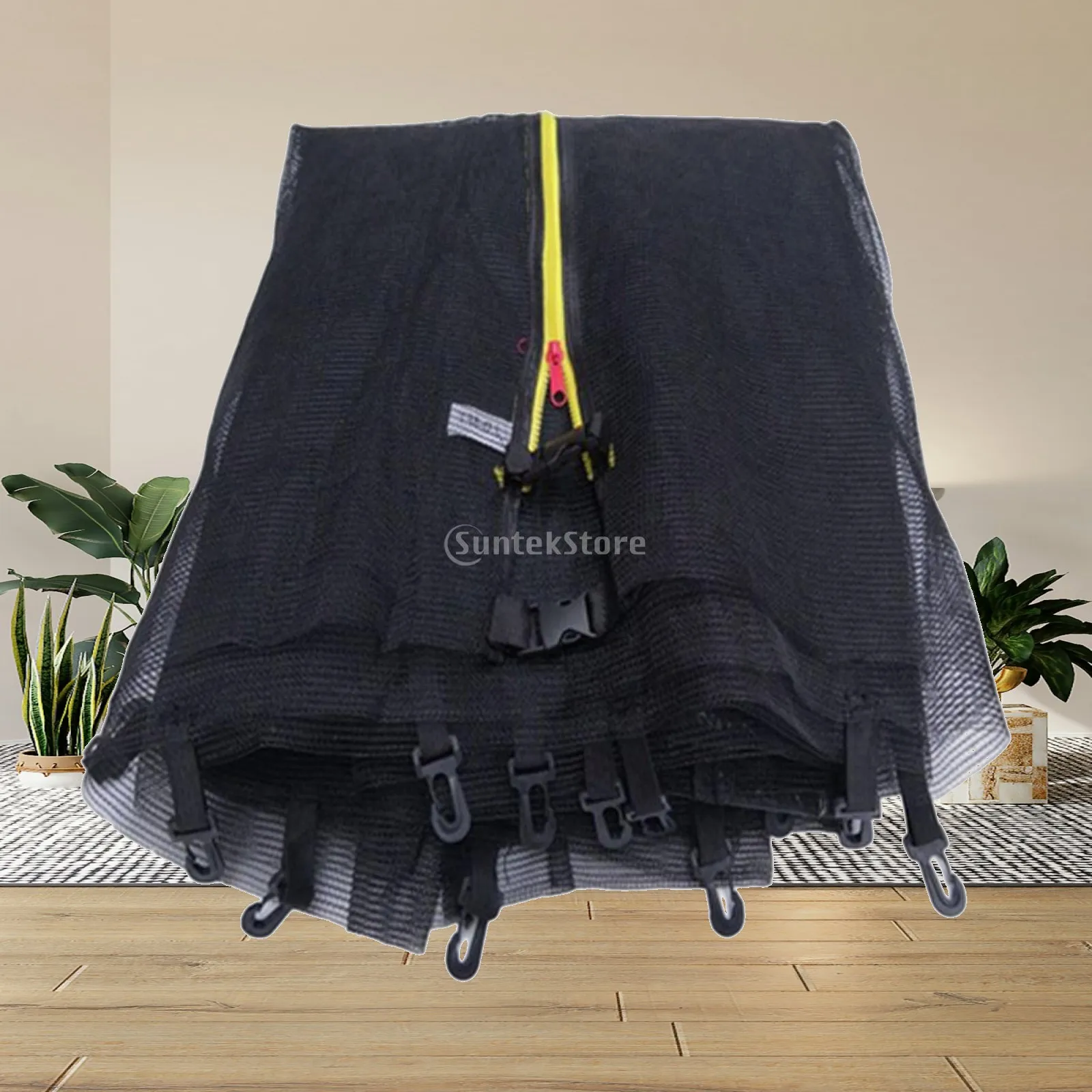 Trampoline Safe Enclosure Net with Zipper Easy Install Weather Resistant for Trampoline Cover Protection