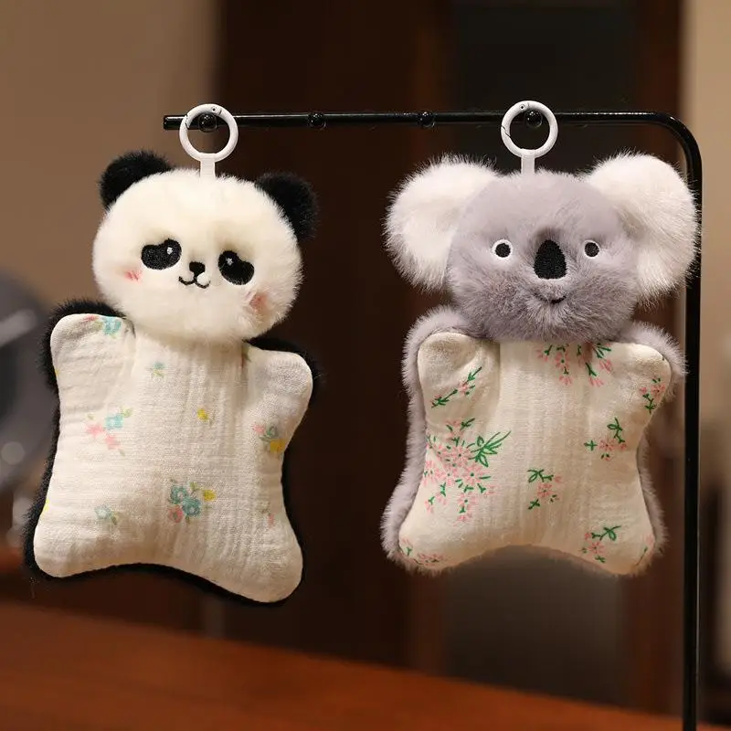 

1PC Plush Keychain Baby Appease Towel Infant Cartoon Animals Sleeping Dolls Comfort Towel Kids Sleep Toy Lathe Hanging Toys