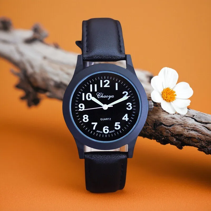 

2025 children‘s watches boys students 12hours simple cool man men fashion Leisure soft leather strap quartz watches for gifts