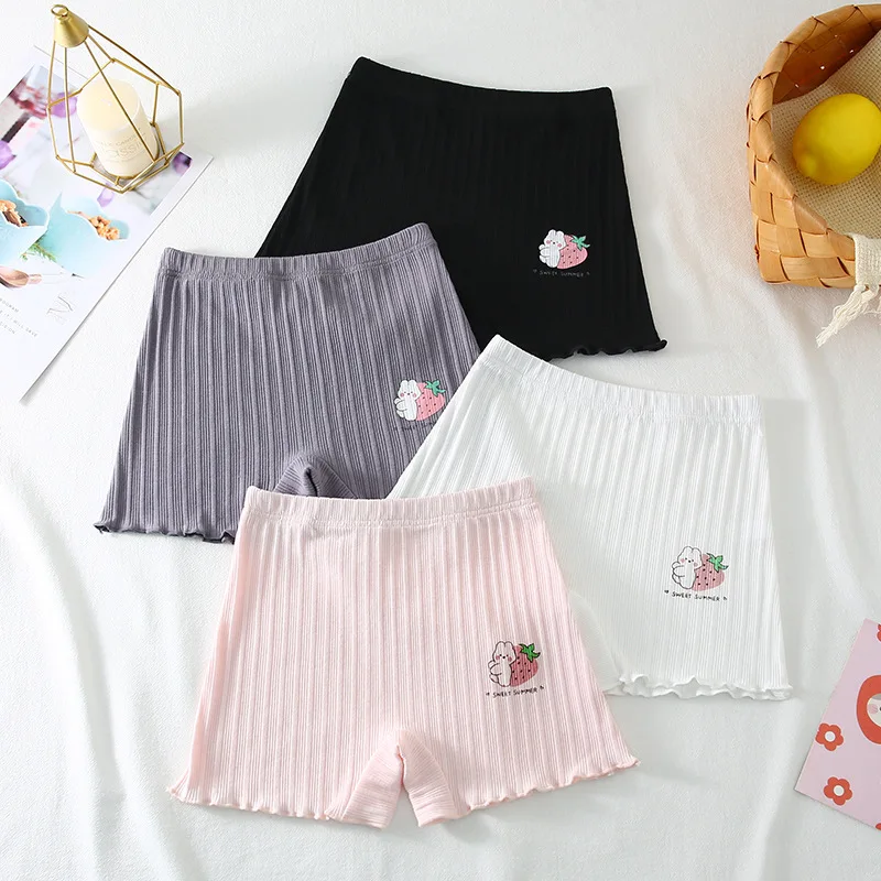 

Pure Cotton Girls' Underwear Safety Trousers Students Middle and Large Children Baby Girl Anti-Glare Shorts Mid-Waist Bottoms