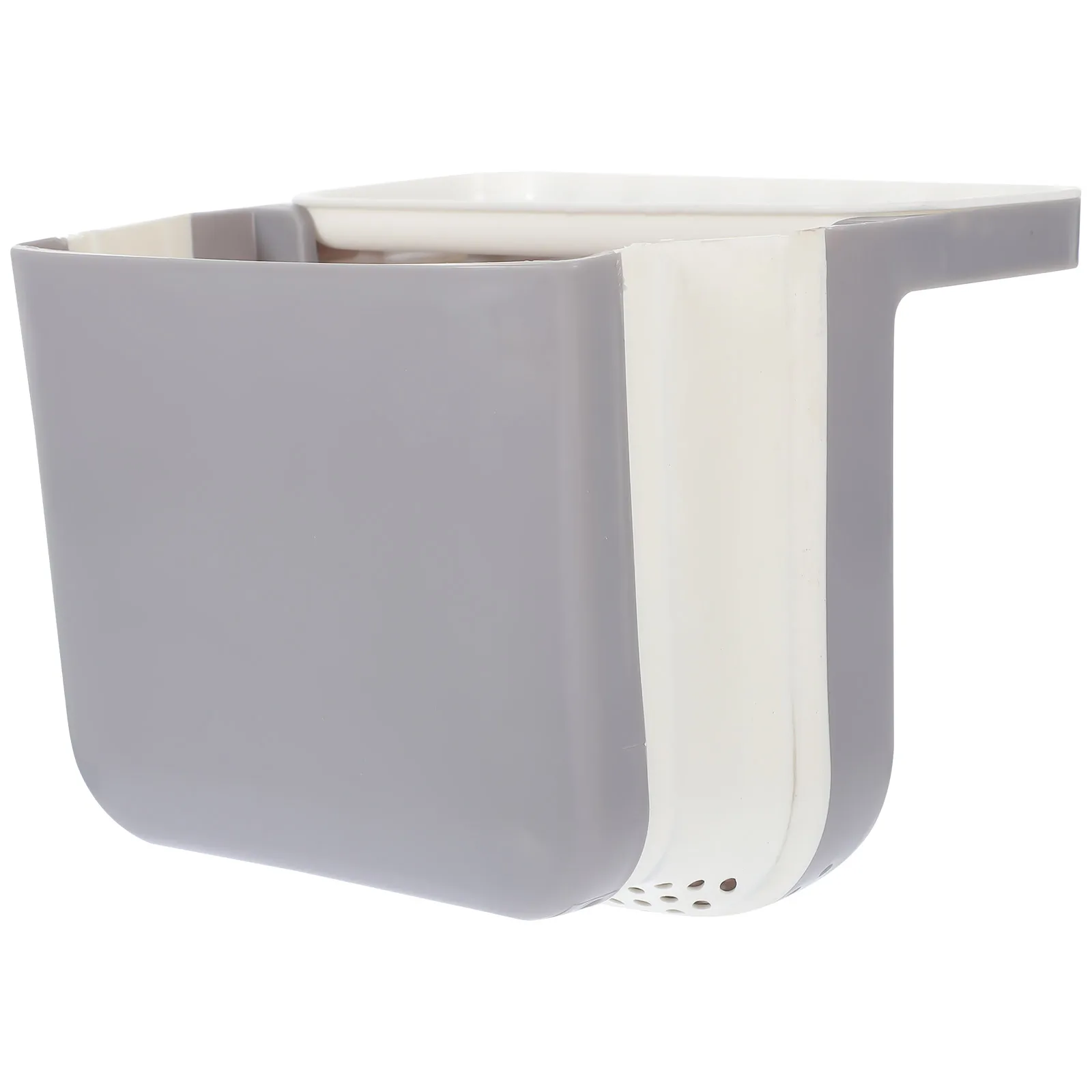 

Creative 2-Tier Suction Cup Storage Basket Kitchen Sink Drain Grey Hanging Design Space-Saving Multi-Purpose Household