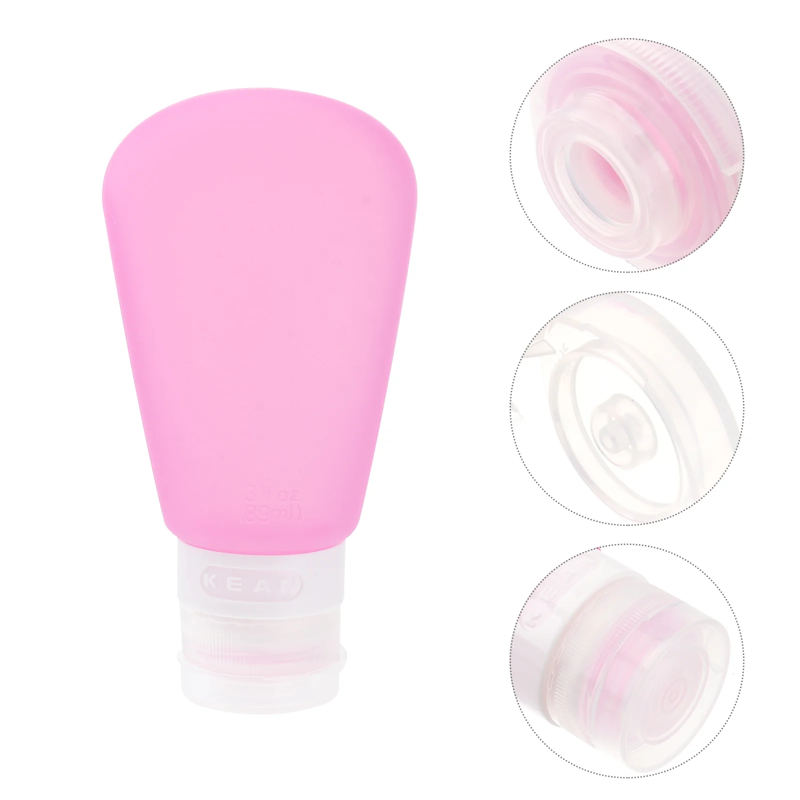 Bouteille à pression en Silicone de 89 Ml, rechargeable, étanche, pour shampoing, conteneurs de voyage, facile à presser, pour femmes, hommes et enfants, compagnie aérienne