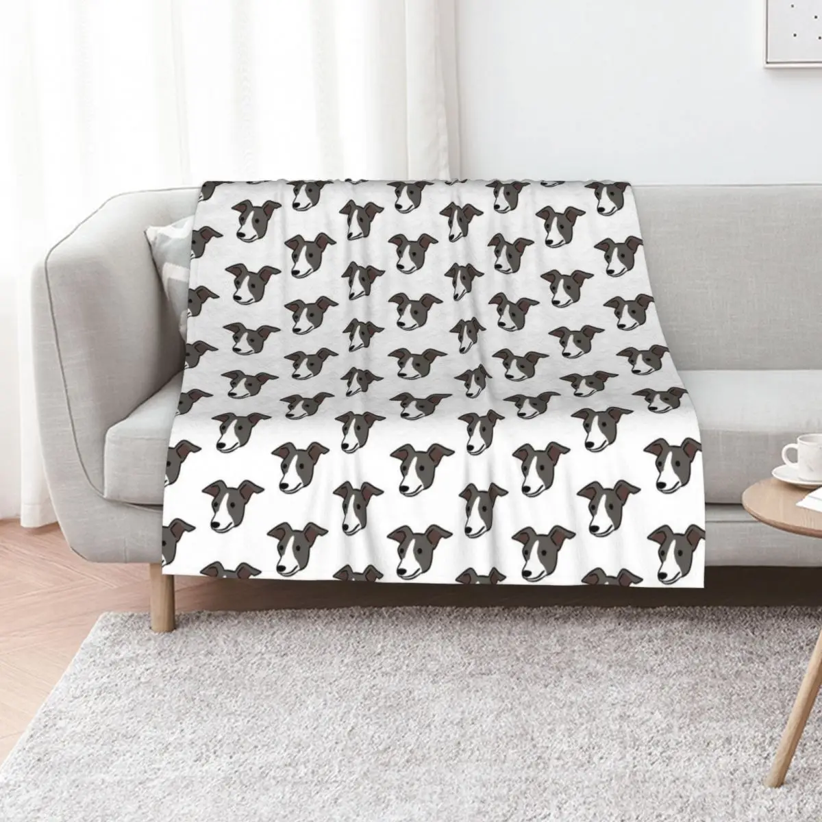 Italian greyhound cute illustration Throw Blanket Sleeping Bag Warm sofa bed cosplay anime Sofas Bed linens Blankets