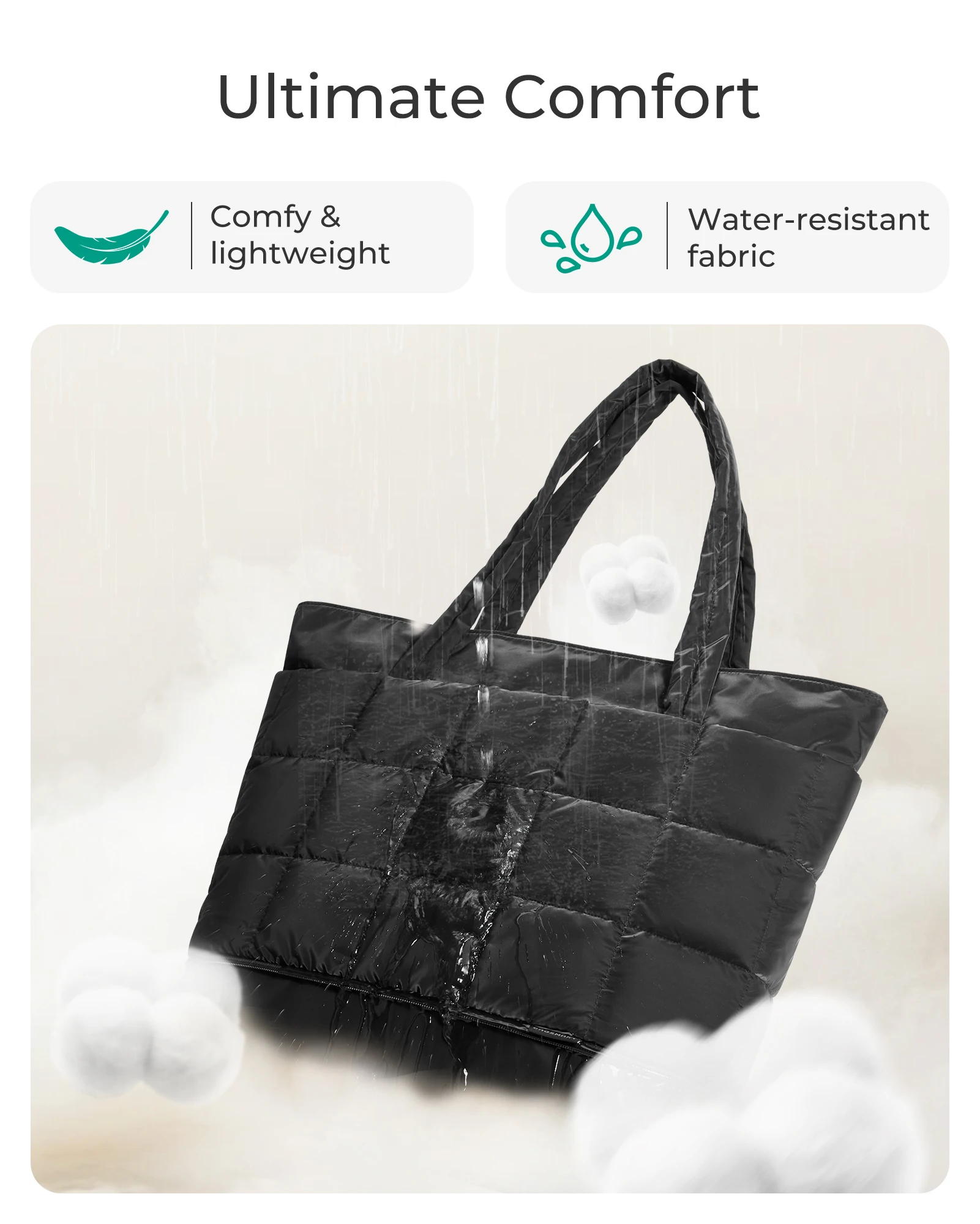 BAGSMART дорожная большая сумка женская расширяемая сумка для ручной клади на молнии водостойкая стеганая сумка для выходных для работы медсестры