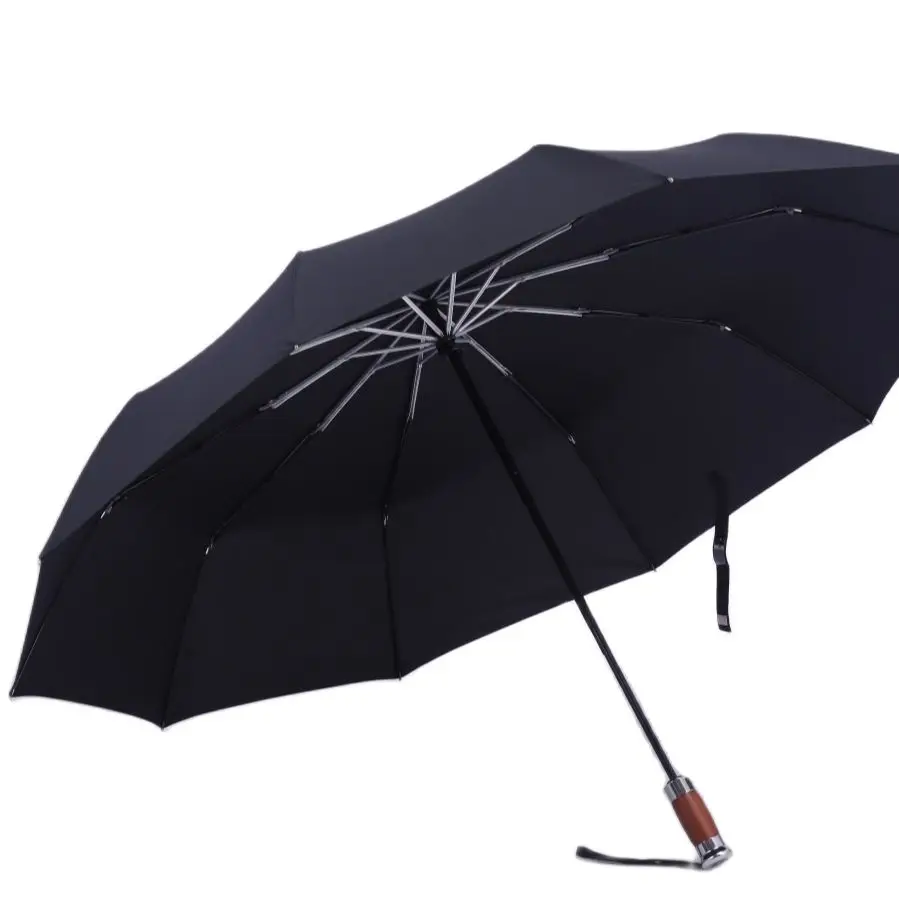 Grand parapluie pliant coupe-vent automatique pour hommes d\'affaires, véritable marque, pluie, 1.2 m, parasol masculin, bleu foncé et noir