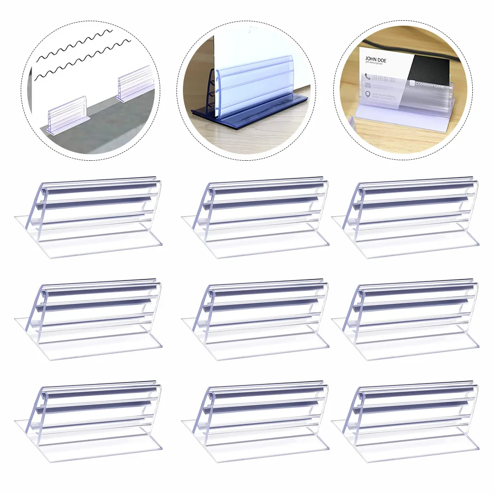 

16Pcs Classification Boards Self Adhesive Sign Holder for Price Tags Table Numbers Display Sneeze Guard Support Rack Information