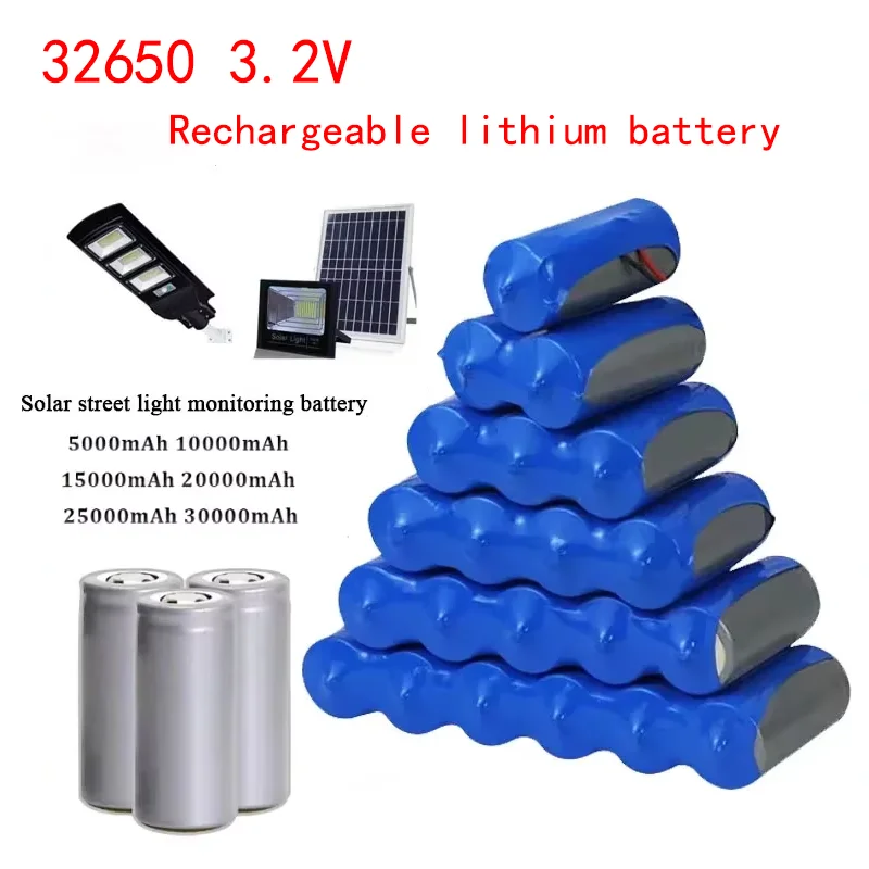 

Rechargeable Lithium Battery 32650 3.2V 60Ah Lithium Iron Phosphate with BMS Solar Street Light Outdoor Floodlight Battery Pack