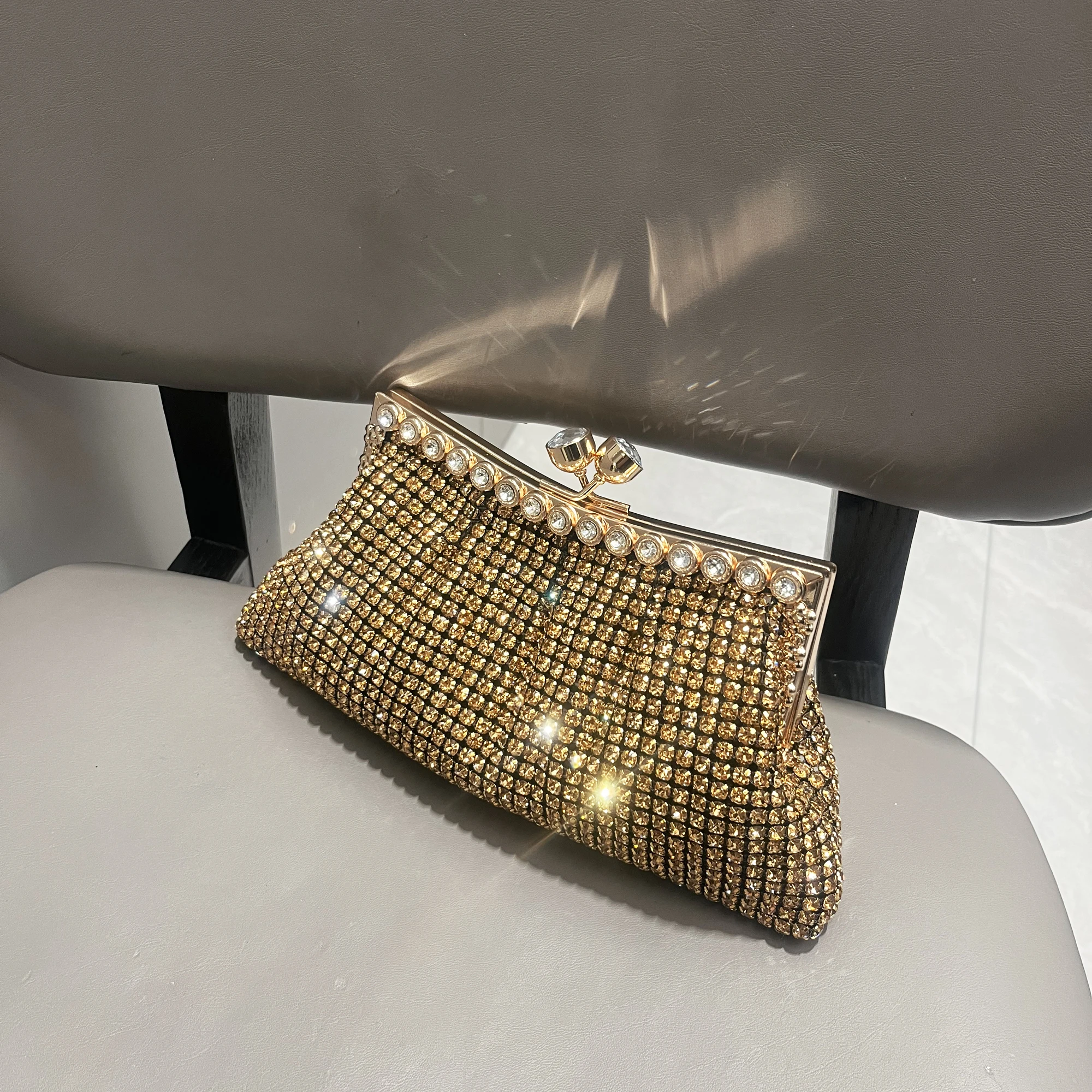 Handle Rhinestones Evening clutch Bag Purses and handbag luxury Designer shiny Crystal Clutch purse bucket bag shoulder bags