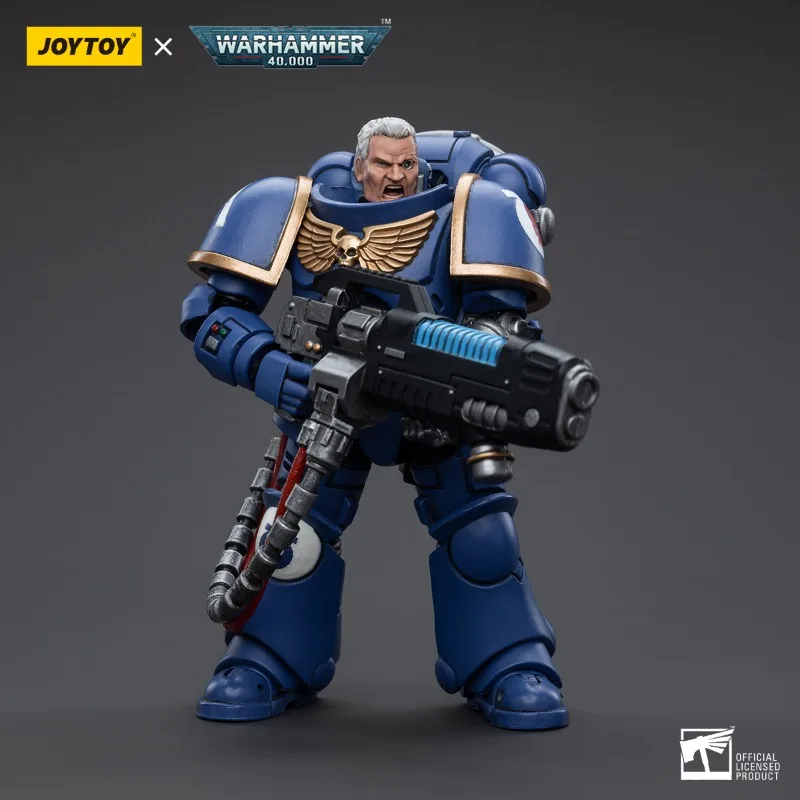 Joyotoy warhammer 40k figura de ação ultramarines hellblasters sargento ulaxes irmão paxor 1/18 anime modelo militar brinquedos presente