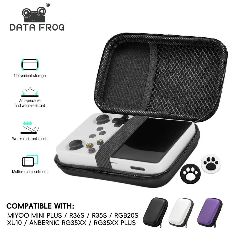 

DATA FROG EVA Hard Protective Carry Case for R36S / RG35XX / R35S / Miyoo Mini Plus Retro Handheld Game Console Storage Bag