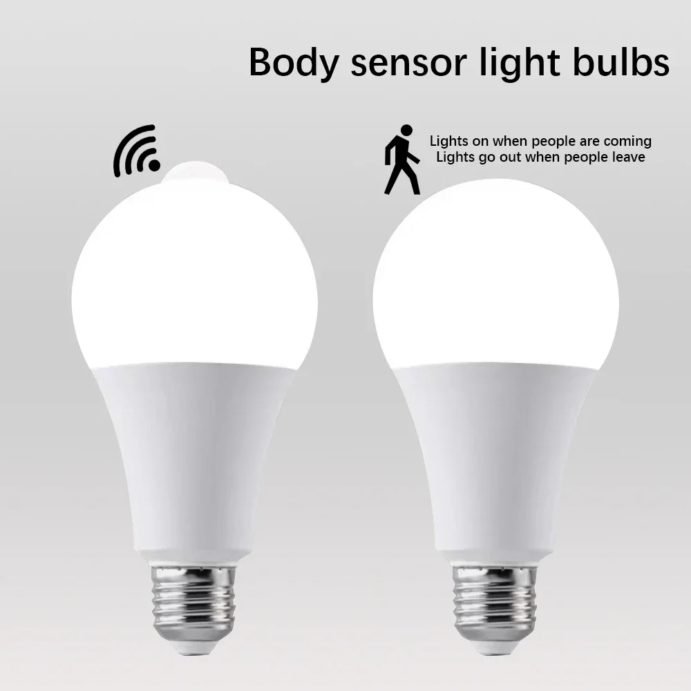 E27 Pir Bewegingssensor Lamp 5W 7W 12W 15W Led Lamp Met Bewegingssensor Infrarood Stralingsdetector Beveiligingslicht 220V