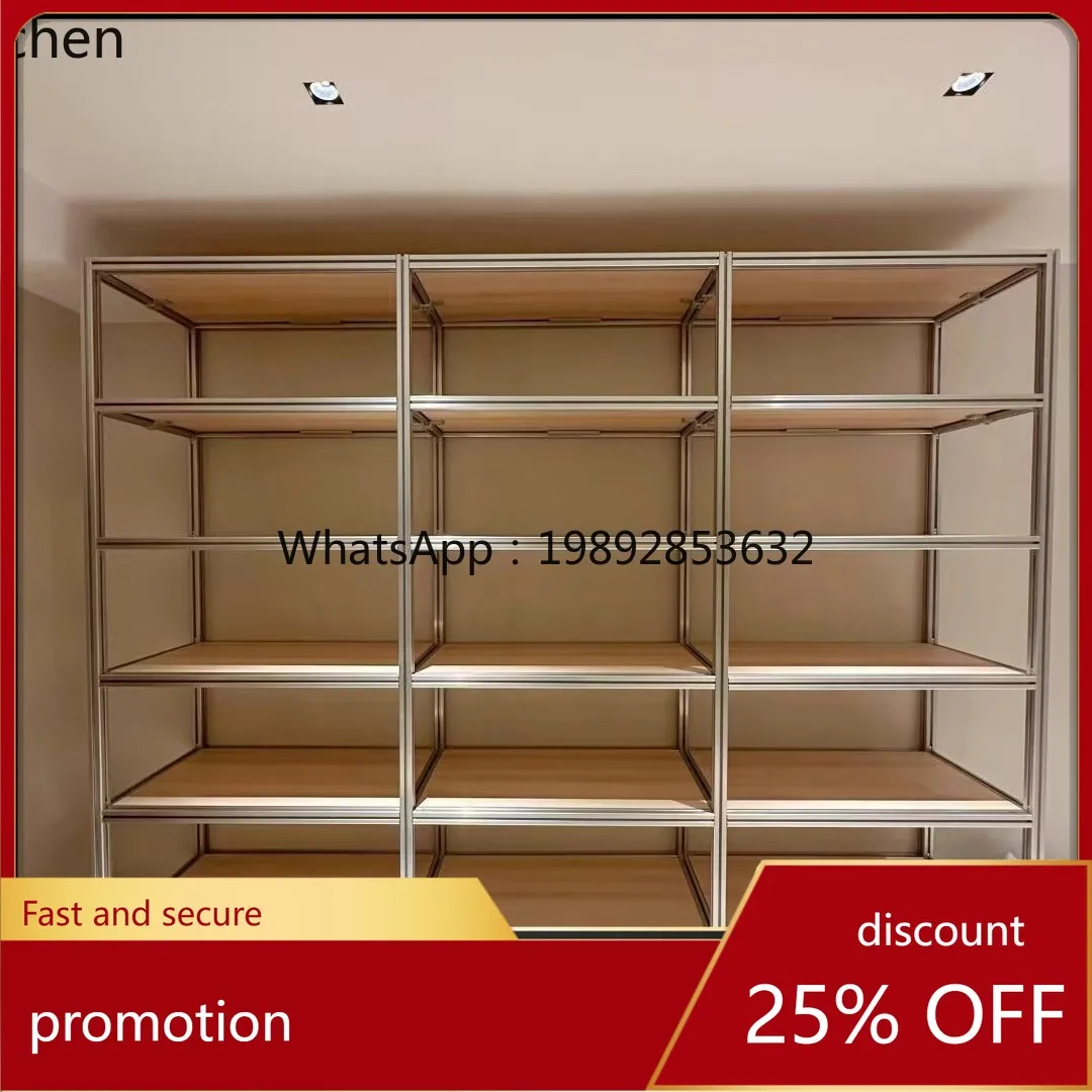 ZMLBirch Aluminum Profile Floor-standing Multi-layer Display Cabinet Product Sample Display Cabinet Storage Organizer Shelf