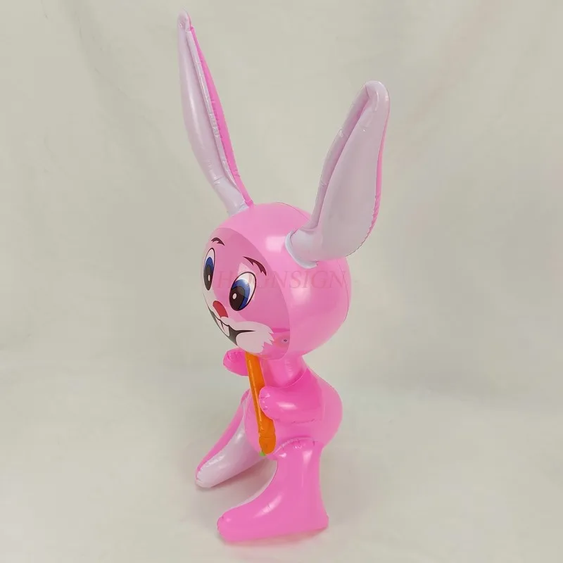 Large Pvc Toys Inflatable Animals 2-4 Years Lovely Radish Rabbits Kindergarten Children\'s Toy Funny Birthday Party Gifts 2021