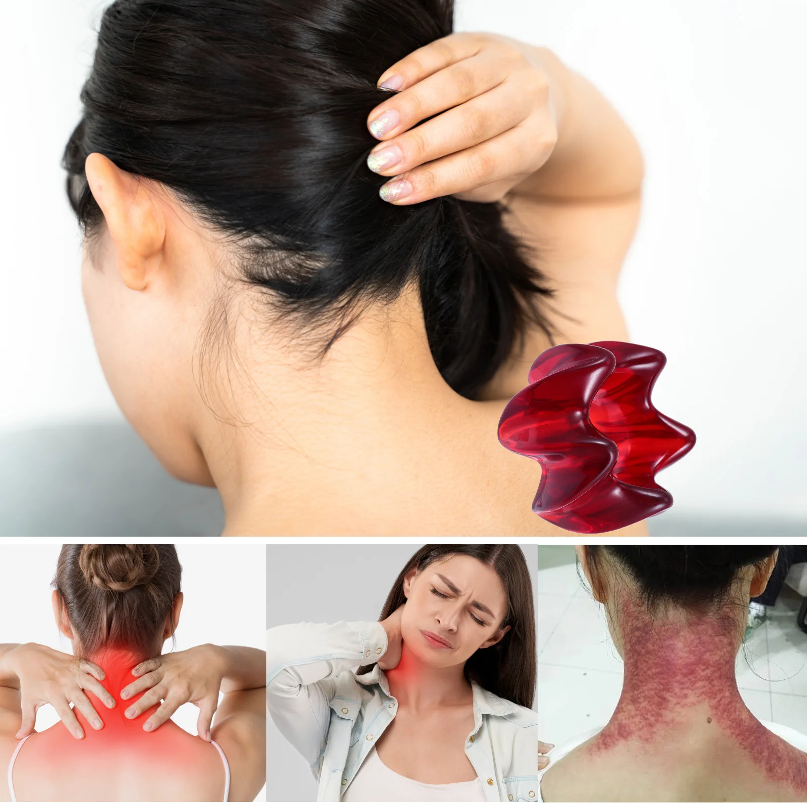 

Massage Ring Scraping Board Beeswax Tool Massaging Lotus Body Care Device Resin Massager