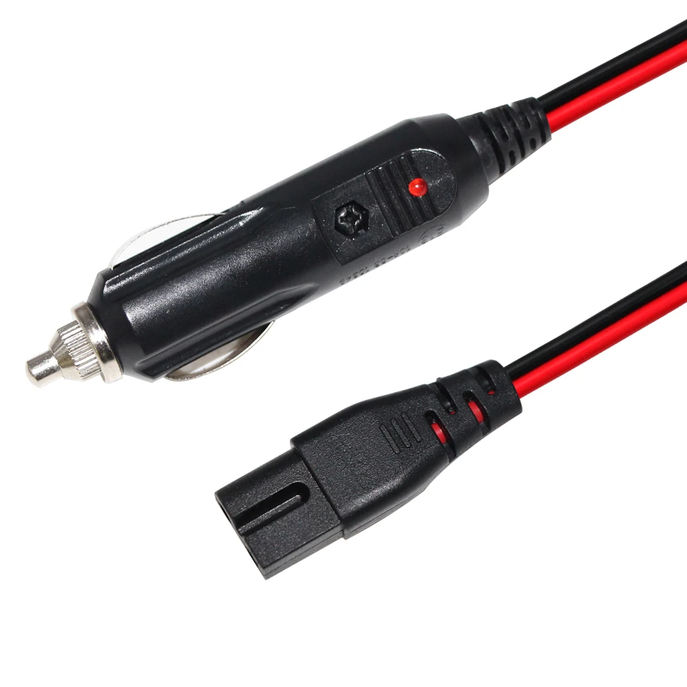 ปลั๊กจุดบุหรี่10A 24โวลต์พร้อมสายไฟ Charger LED สำหรับรถยนต์ที่จุดบุหรี่ตัวผู้ไปยังตัวผู้