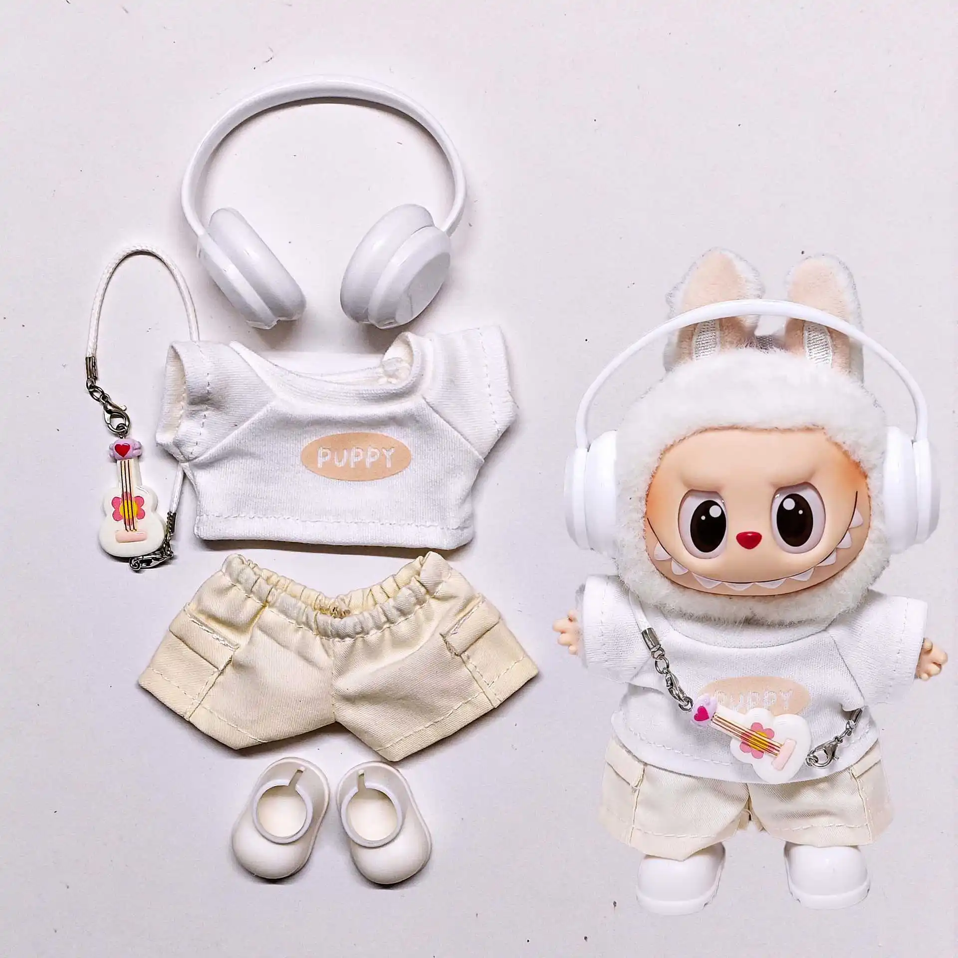 For Labubu Select High-quality Doll Clothing 15-17CM Casual Wear Set - 6-piece Set Labubu Universal Clothing