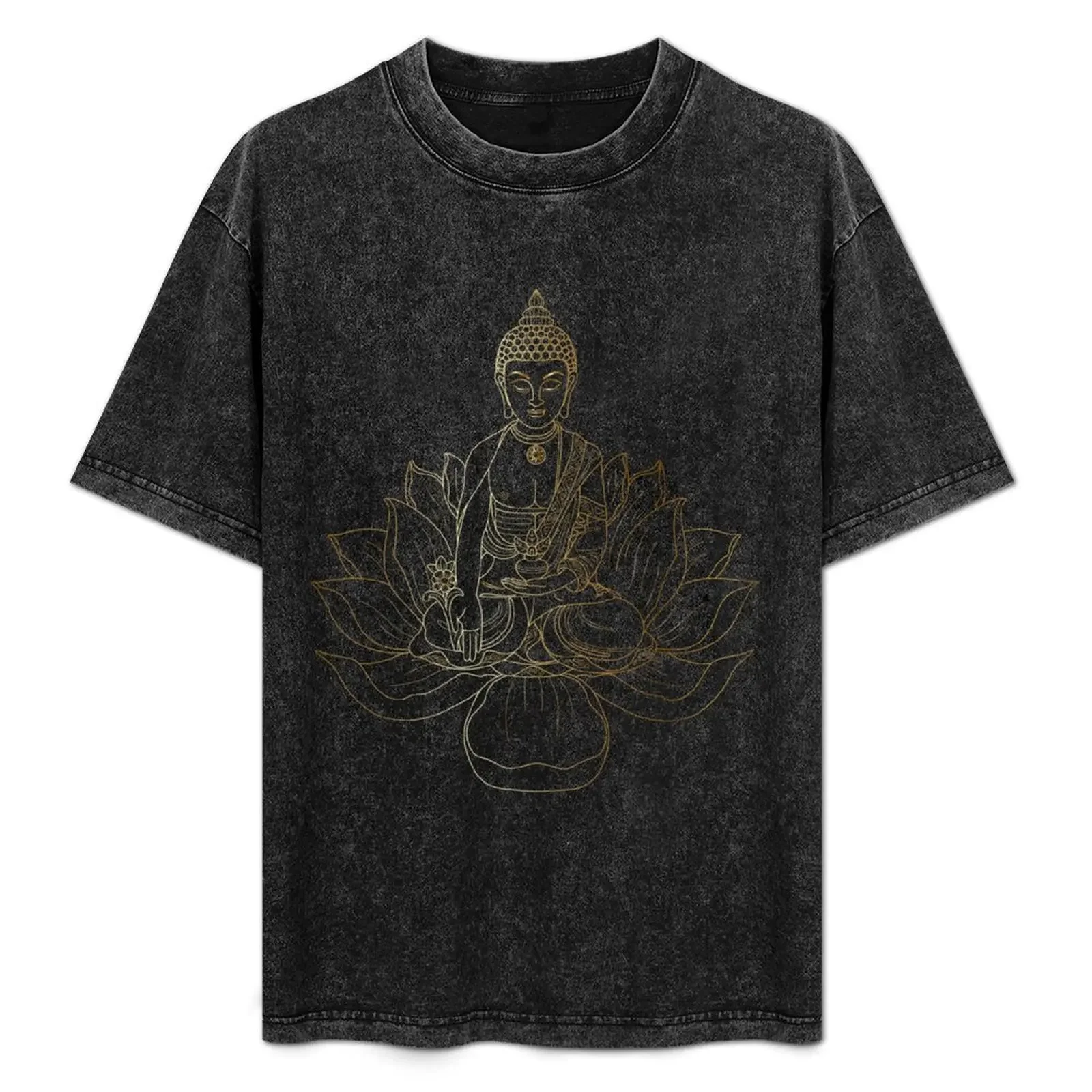 Gold Buddha T-Shirt Breathable Lightweight Summer Top